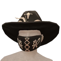 USAesthetics Haunted High Noon Cowboy Hat And Mask