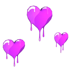 Black Rainbow Bleeding Hearts (Purple)