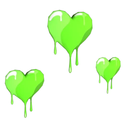 Black Rainbow Bleeding Hearts (Lime Green)