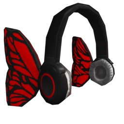 Emboss Ruby Butterfly Headphones