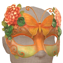 Cosmos Orange Enchanted Butterfly Mask