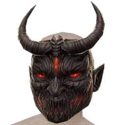 Cosmos Fire Demon With Horns Head