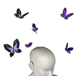 Cosmos Lavender Butterfly Headwear