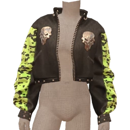 Delirious Black Denim Crystal Skull Jacket