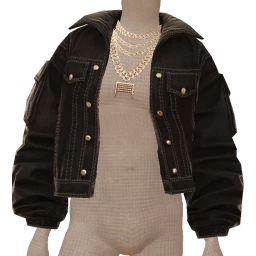 Drop Science Black Oversized Denim Jacket