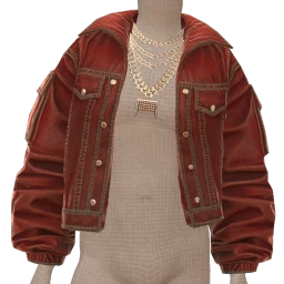 Drop Science Burgundy Denim Jacket