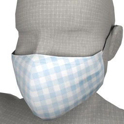 Dolly Bop Blue Gingham Face Mask