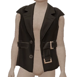 Front Row Black Luxe Waistcoat