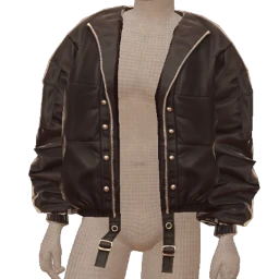 Front Row Black Puff Bomber