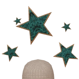 La Haute Couture Floating Teal Stars