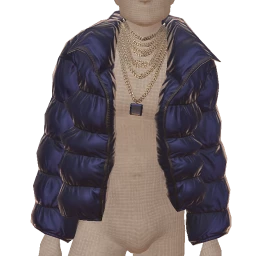 Ikon Elite Blue Metallic Puffer Jacket