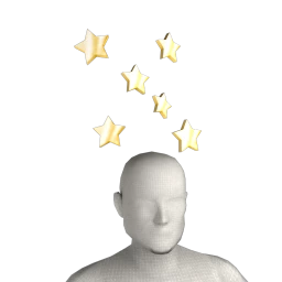 Ikon Reflective Floating Stars - Gold