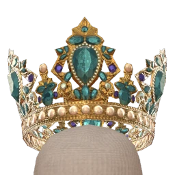 La Haute Couture Royal Blue Topaz King Crown