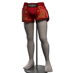 Bionic Crouching Tiger Shorts - Red