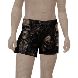 Delirious Haunting Skull Shorts