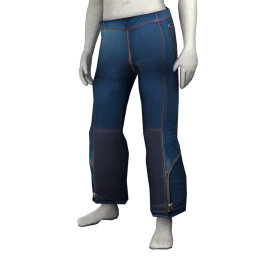 Delirious Leather Details Denim Trousers