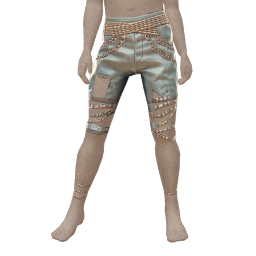 Drop Science Blue Metal Cyber Shorts