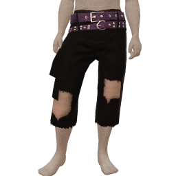 Yume Black Distressed Capri Pants