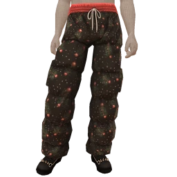 Delirious Festive Print Baggy Pants