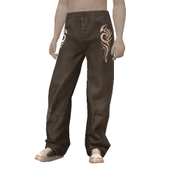 Drop Science Simple Black Motif Jeans