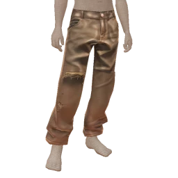 USAesthetics Light Bronze Leather Torn Pants