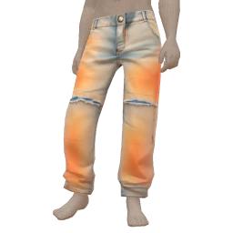 USAesthetics Burnt Orange Ripped Jeans