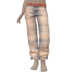 Foal Ripped Checked Jeans