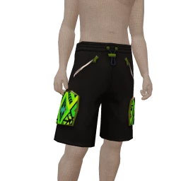 Delirious Squid Neon Maze Rave Shorts