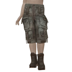 Drop Science Grey Denim Cargo Shorts And Shoes