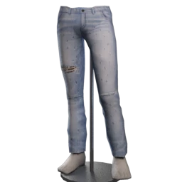 Drop Science Speckled and Shredded Jeans