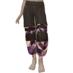 Drop Science Violet Geometric Pattern Sweatpants