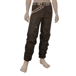 Drop Science Black Jeans With Grey Belt