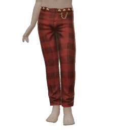 Foal Deep Red Check Pants