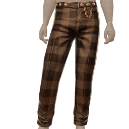 Delirious Metallic Bronze Tartan Trousers