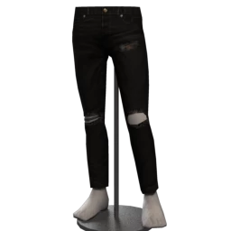 Foal Pitch Black Ripped Knee Jeans