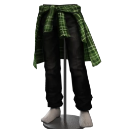 Foal Baggy Jeans with Tied Shirt - Spring Green