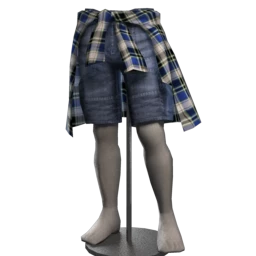 Foal Shorts with Tied Shirt - Marine Blue