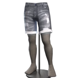 Foal Distressed Denim Rollup Shorts