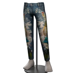 Foal Embroidered Peacock Jeans