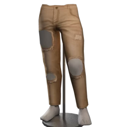 Foal Ripped Loose Jeans - Coffee