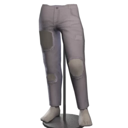 Foal Ripped Loose Jeans - Dusty Lilac