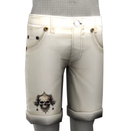 Drop Science Fancy Skull White Shorts