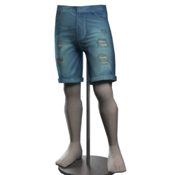 Foal Distressed Blue Denim Jean Shorts