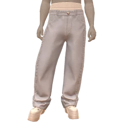 Front Row Frayed White Jeans