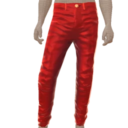 Front Row Ultra Red Metallic Leather Trousers