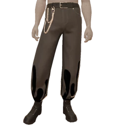 Prevail Dark Brown Scribble Trousers And Boots