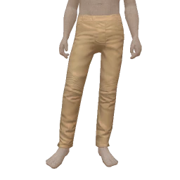 Front Row Cream Leather Pants