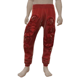 Front Row Red Floral Joggers