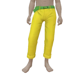 Drop Science Neon Yellow Belted Jeans