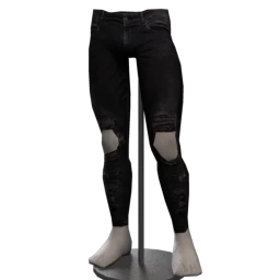 Front Row Skinny Ripped Jeans - Black